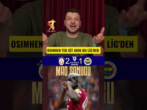 💥 BATUHAN KARADENİZ'İN GALATASARAY 2-1 FENERBAHÇE YORUMU OSIMHEN TEK #galatasaray #osimhen #shorts