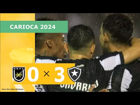 VOLTA REDONDA 0 X 3 BOTAFOGO - CAMPEONATO CARIOCA 2024; VEJA OS GOLS