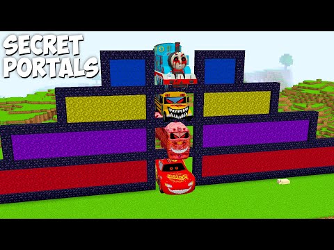 I Found SECRET PORTALS LIGHTNING MCQUEEN EXE BUS EATER THOMAS EXE in Minecraft