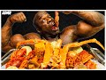 ASMR MUKBANG KING CRAB, CRAWFISH, CLAMS