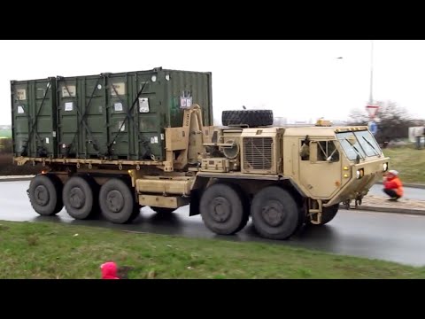 U.S. Military convoy Dragoon Ride rides through eastern Europe