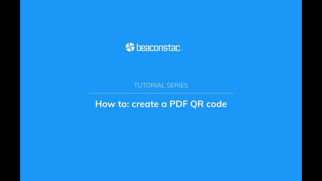 How to create PDF QR codes- Beaconstac 📁