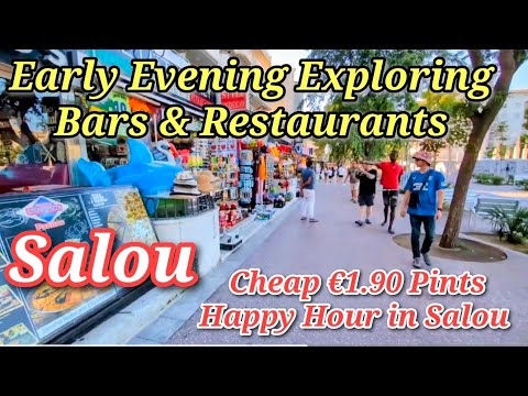 Late Afternoon Walking Tour Salou Spain | Bars, Restaurants & Happy Hour €1.90 pints.