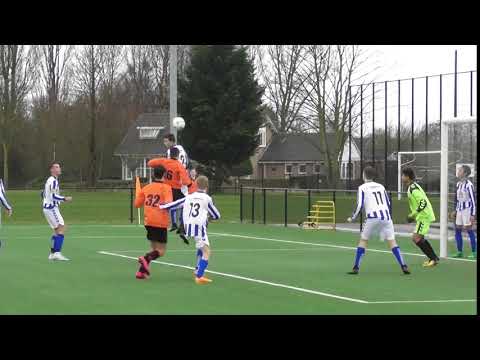 3 feb 2018 VV De Meern O17-2 - Vreeswijk O17-1 vriendsch 3-1 Kopbal Daan net niet