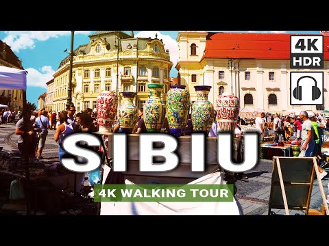 SIBIU, ROMANIA 🇷🇴 2023 Sumer Walk | Beautiful Medieval City in Transylvania [4K/60, HDR, 3D Sound]