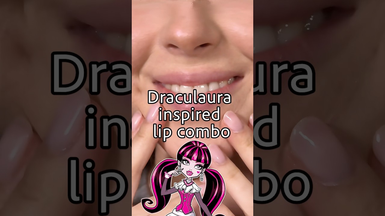 Now these scream draculaura 🩷 #lipcombo #monsterhigh #draculaura #lipcombotutorial