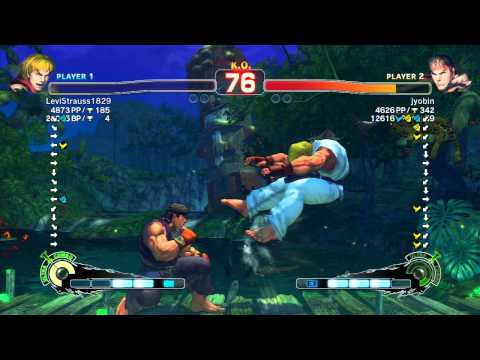 LeviStrauss1829 (Ken) vs jyobin (Ryu) - SSF4 Arcade Edition Xbox Live Ranked Match