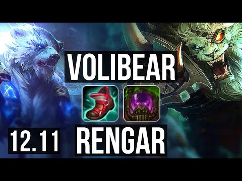 VOLIBEAR vs RENGAR (JNG) | 10/0/5, Legendary, Rank 10 Voli | KR Challenger | 12.11