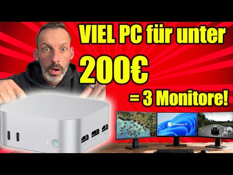 A mini PC under €200 can display 3 monitors simultaneously!