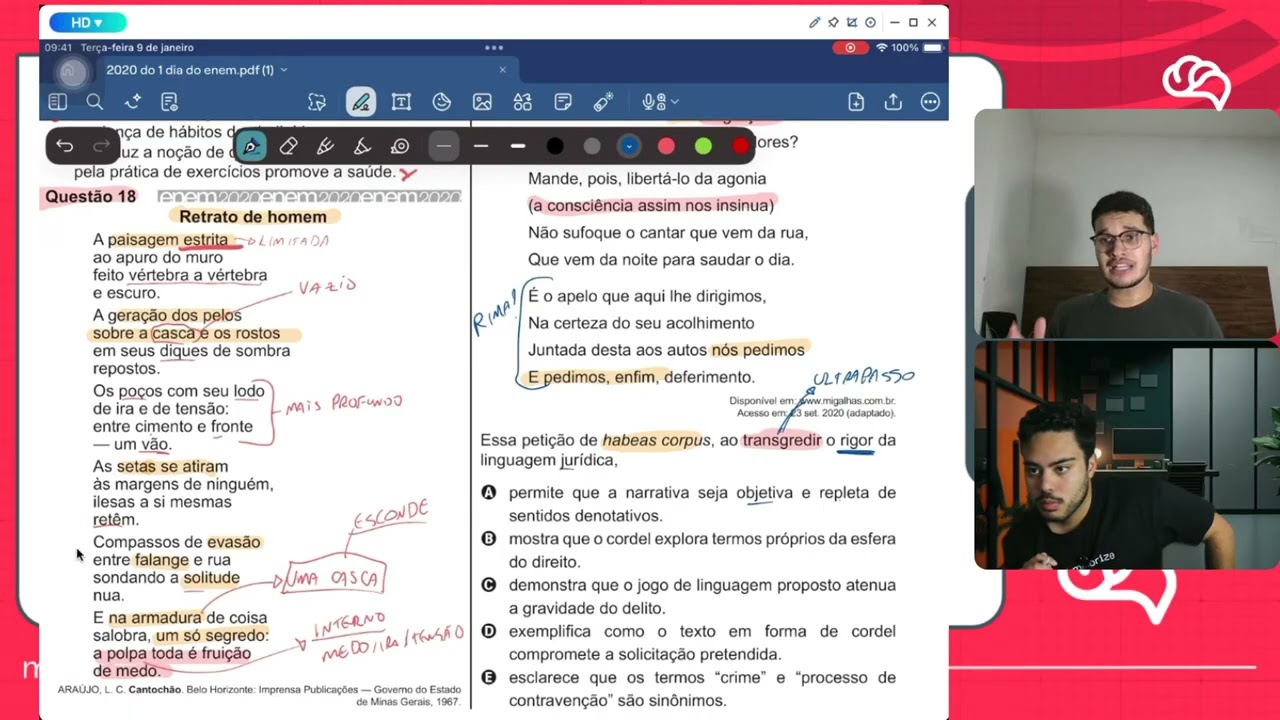 Resolução em Vídeo — Questão 19 ENEM 2020