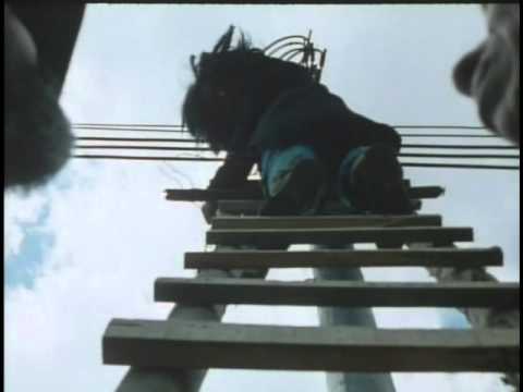 Escena de la película "Como El Gato y el Ratón" El Albino (Julio Escallón) conecta la luz.