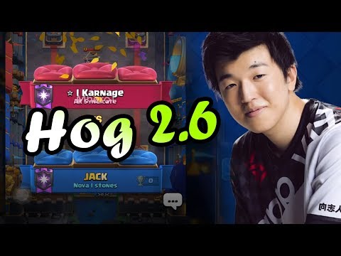 JACK  vs Karnage   2.6  Hog cycle 7100+ gameplays - Clash Royale