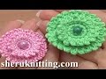 Layered Crochet Stuffed Flower Button Tutorial 6 Part ...