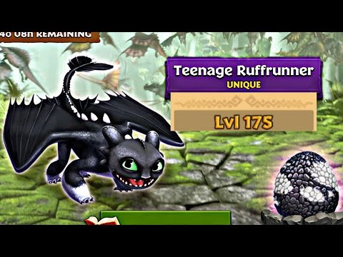 TEENAGE RUFFRUNNER MAX LEVEL 175 TITAN MODE - New Night Light - Dragons: Rise of Berk