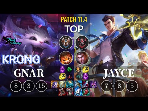 RNW KronG Gnar vs Jayce Top - KR Patch 11.4