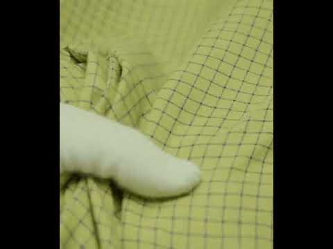 Check Blue Yellow Based Pure Cotton 100 GSM Handwoven Fabric — video