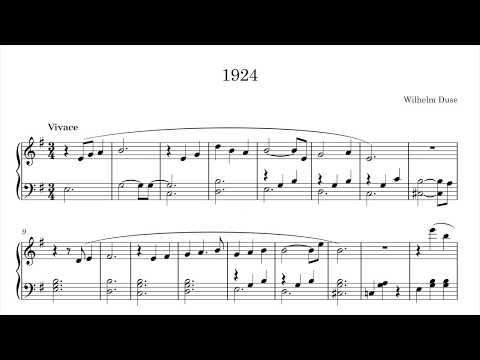 "1924 (A Waltz)" | PIANO COMPOSITION | Wilhelm Duse