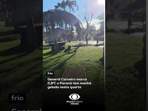 🥶 General Carneiro registrou 0,8°C nesta quarta-feira (16), a menor temperatura do Paraná.