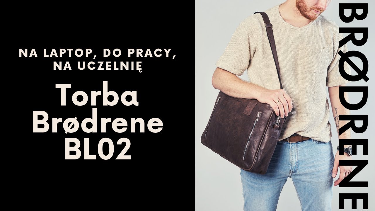 Skórzana torba na laptop Brødrene BL02
