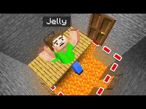 REVERSE TROLLING Jelly With INVISIBLE BLOCKS! (Minecraft)
