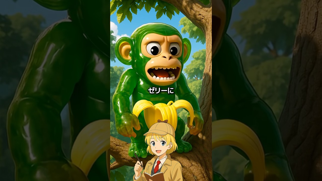 誰がチンパンジーニをゼリーにした犯人かな？