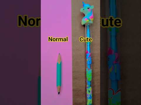 normal vs cute😍😍 #voiceeffects #stationarycollection #art #diy #craft #love #coolstationery #shots