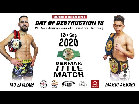 Muay Thai WBC Championship 2020 at Day of Destruction 13 - Mo Zamzam vs Mahdi Akbari