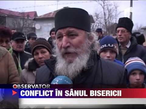 Protest in curtea unei biserici din Ialomita 30 DECEMBRIE 2011