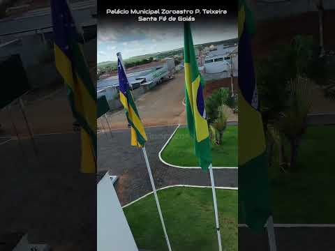 SANTA FÉ DE GOIÁS, PROJETO VISÃO AÉREA - PALACIO MUNICIPAL ZOROASTRO P. TEIXEIRA.