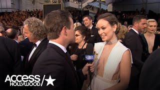 Oscars 2016: Olivia Wilde Stuns In Revealing Ivory Gown | Access Hollywood