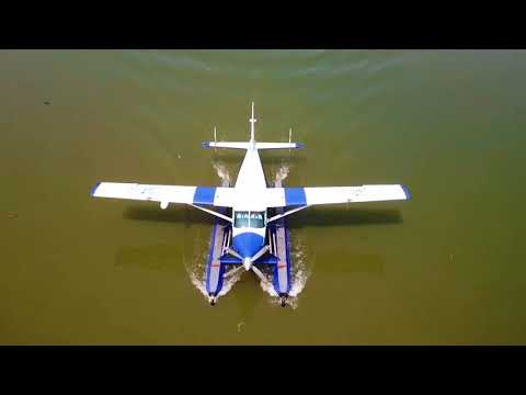 Cinnamon Air - Kandy Polgolla take off on sea plane.