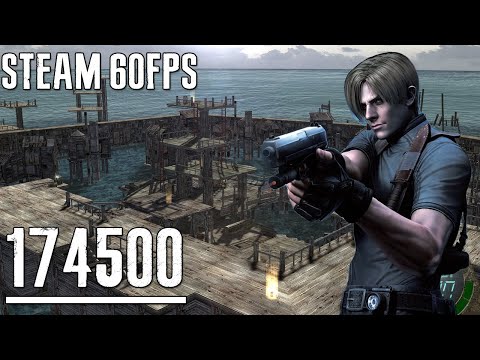 RE4 Mercenaries Leon Waterworld 174500 TOP#3 Global Steam 60fps #residentevil4