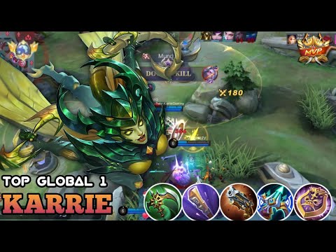 NEW JUNGLE MM!!! BEST BUILD KARRIE 2023 - MOBILE LEGENDS - | TOP GLOBAL 1 KARRIE |