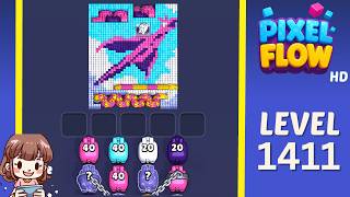 Pixel Flow Level 1411 Solution Walkthrough