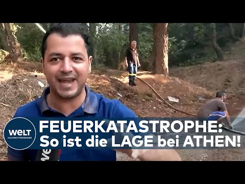 FEUERKATASTROPHE in GRIECHENLAND: So ist die aktuelle Brandlage um die Hauptstadt Athen!