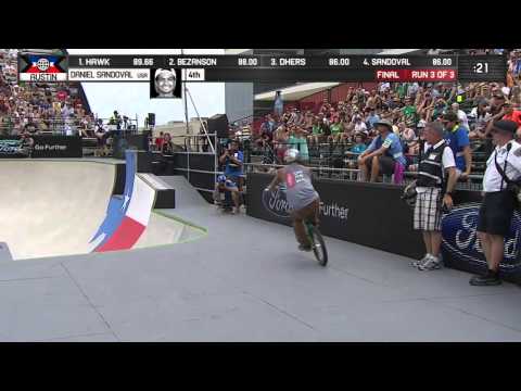 Daniel Sandoval wins BMX Park bronze