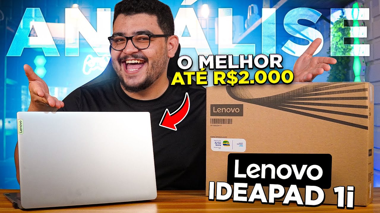 Miniatura da avaliação em vídeo de Notebook Lenovo IdeaPad 1 15IRU7 Intel Core i3-1315U 8GB 256GB SSD Windows 11 15.6 polegadas