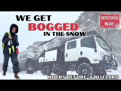 BOGGED in the SNOW during a BLIZZARD- PERISHER + LOW COST CAMPING in OFFROAD van/ High country NSW