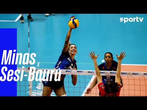 MINAS 3 X 1 SESI BAURU | MELHORES MOMENTOS | QUARTAS DE FINAL SUPERLIGA FEMININA DE VÔLEI | sportv