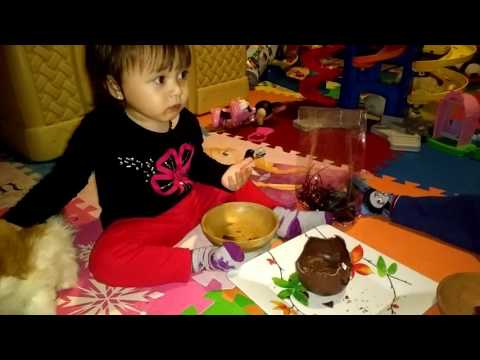 Rayhan and Raysha Enjoying "pumpkin" chocolate