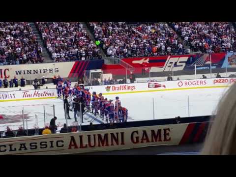 Winnipeg Jets vs Edmonton Oilers Alumni Game Oiler Intros