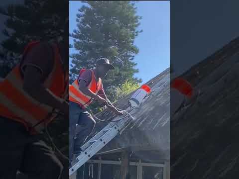 Part of a video titled How to fireproof a thatch roof - YouTube