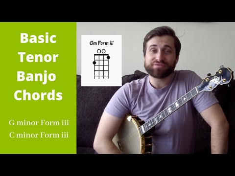 Basic Tenor Banjo Chords: G minor Form iii and C minor Form iii