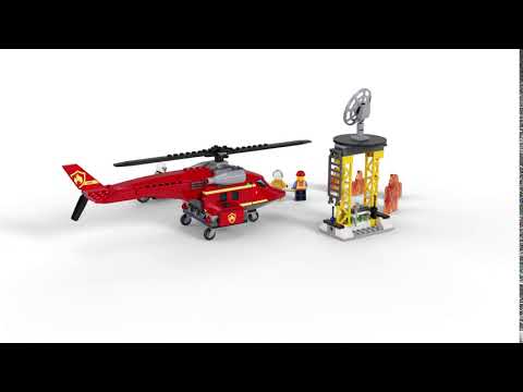 Конструктор LEGO City Fire «Спасательный пожарный вертолёт» 60281 / 212 деталей