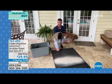 Clean Machine AstroTurf Scraper Door Mat Set of 2