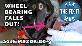 2016 - 2022 Mazda CX-9 How to Remove and Replace Front Wheel Bearing! And Front Brake Pads & Rotors!