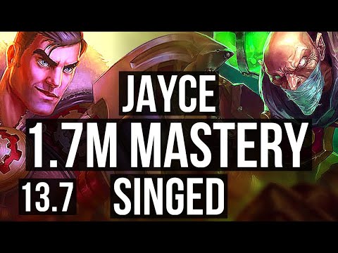 JAYCE vs SINGED (MID) | 1200+ games, 1.7M mastery, 8/3/11 | KR Grandmaster | 13.7