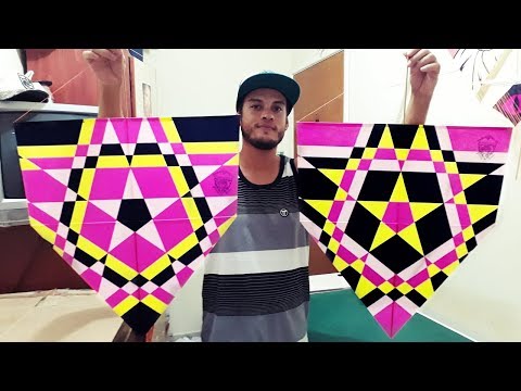 Como fazer Corte e Recorte Estrela 5 Pontas com 20 Cortes, Pipa Mucha de 72cm « Renatinho8263 »