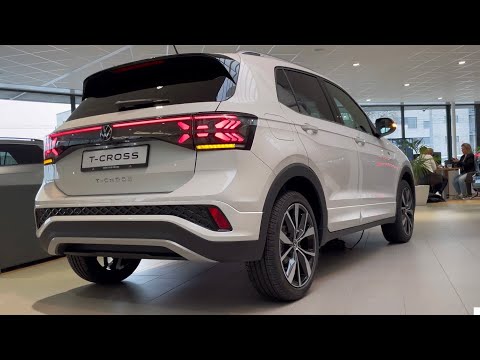 Volkswagen NEW T-Cross R-Line 2024 Pure White 18 Inch Misano Walk Around & Detail inside