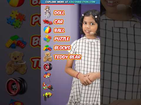 10 Toy Names in English for Kids 🧸, English Vocabulary Words, Adi Keshari Connection #shorts